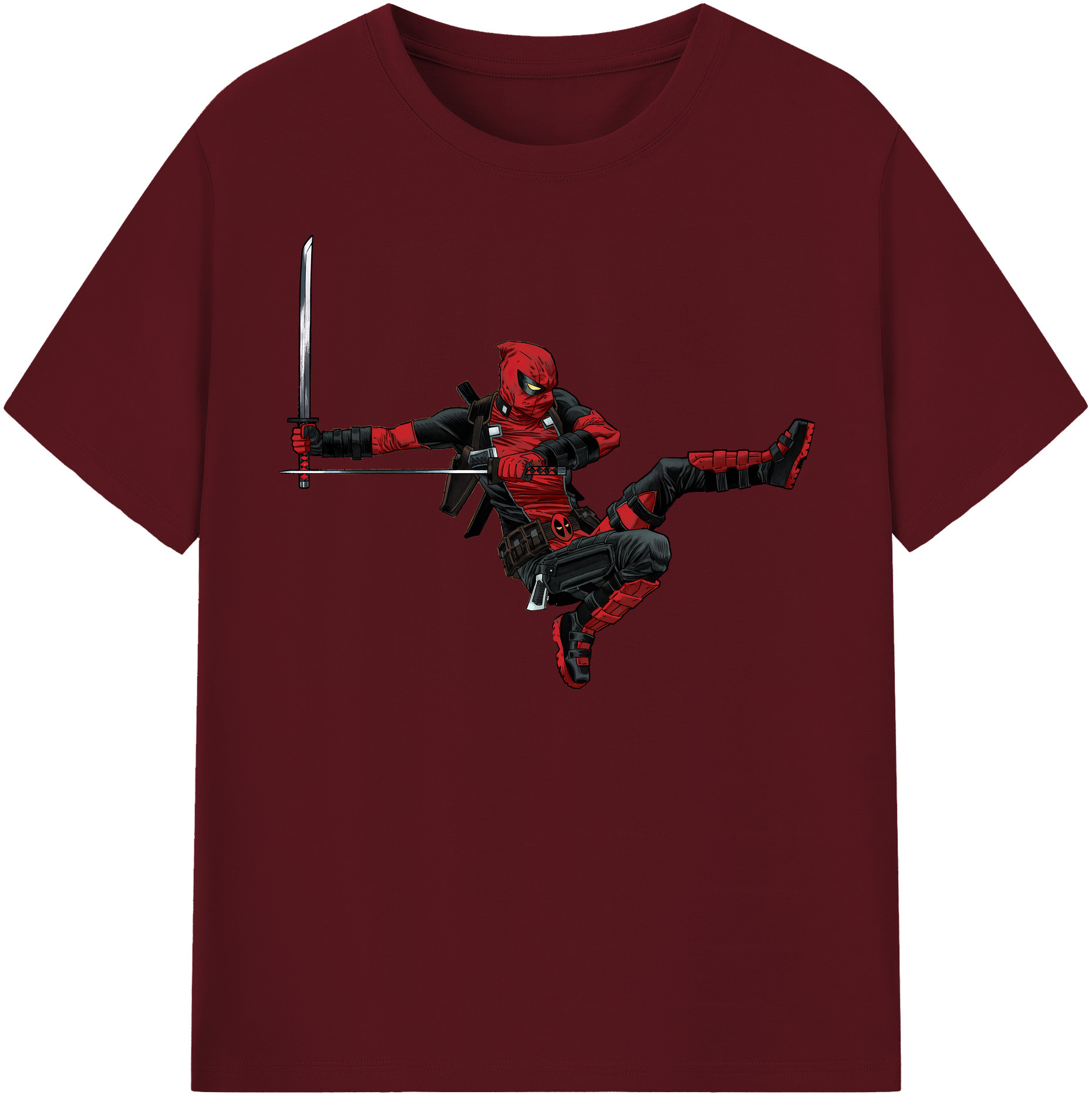 （画像用） Deadpool デッドプール 綿100％半袖Tシャツ（フロントプリント）